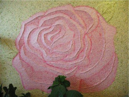 Рисунки жидкими обоями на стене фото