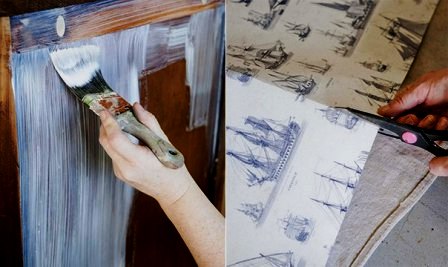 декупаж мебели обоями мастер-класс