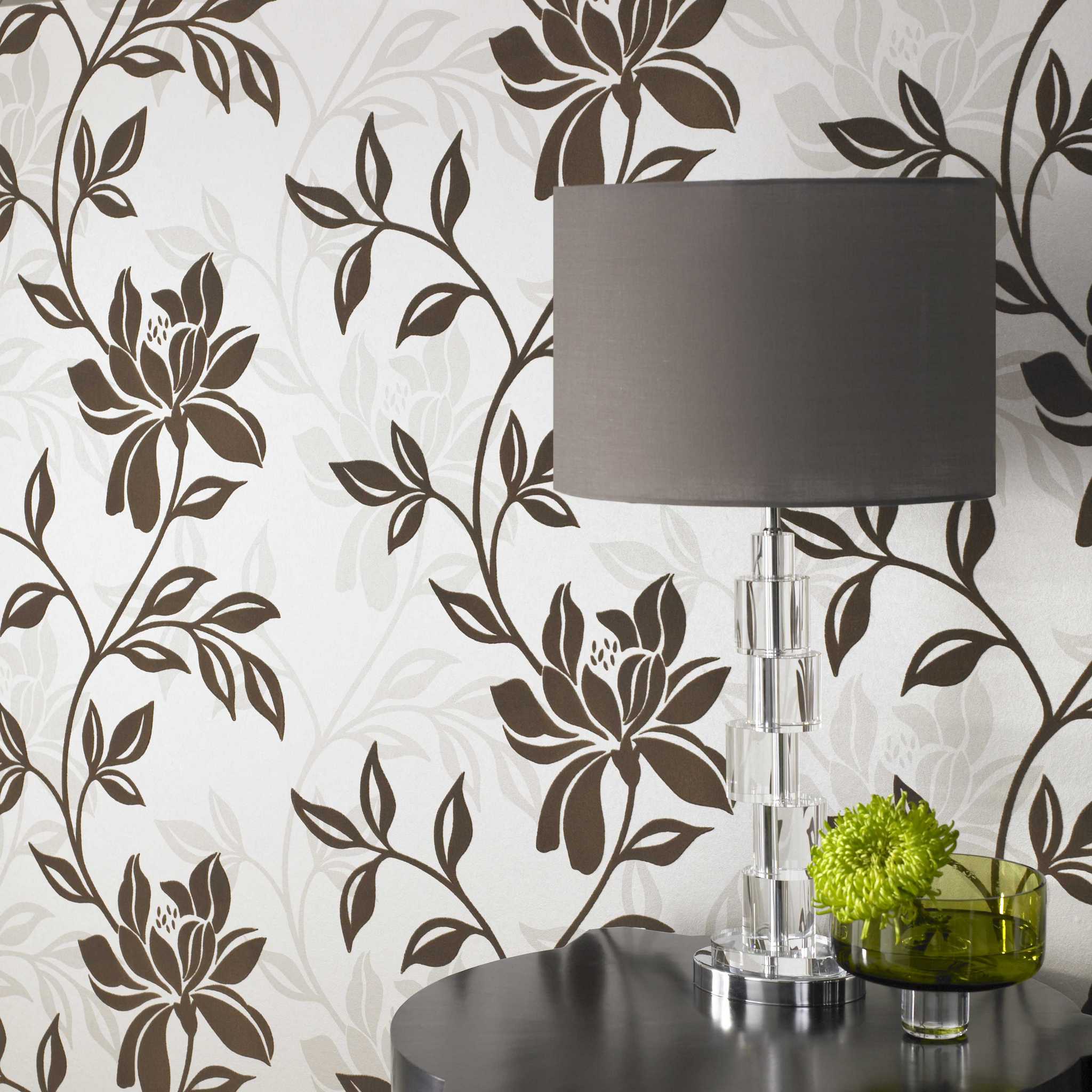 Флоковые обои в интерьере