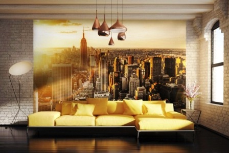 Фотообои город: 9 примеров оригинального использования в интерьере фотообоев с видом города